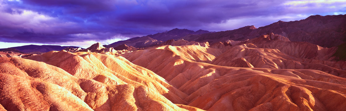 Panoramic Fine Art Photography ~ Panorama Landscape Photo Gallery View Toward 20 Mule Team Canyon, Death Valley